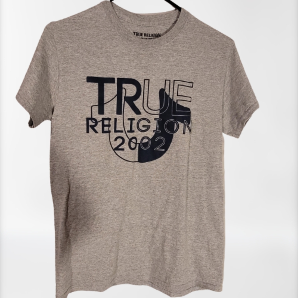 True Religion 2002 Men's Grey T-Shirt